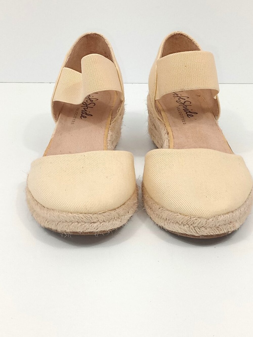 LifeStride Kaylee Flats Size 9W Beige Espadrille Comfort Slip On Shoes